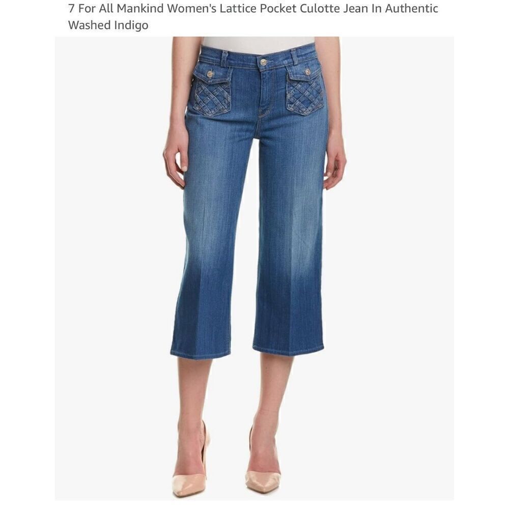 7 for all man kind Women’s lattice pocket culotte Jean